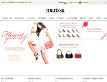 Tablet Screenshot of marissacollections.com